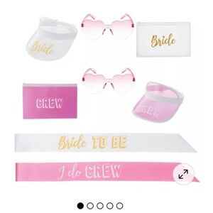 Bachelorette Party Kit - Pink and White Sashes & Accessories